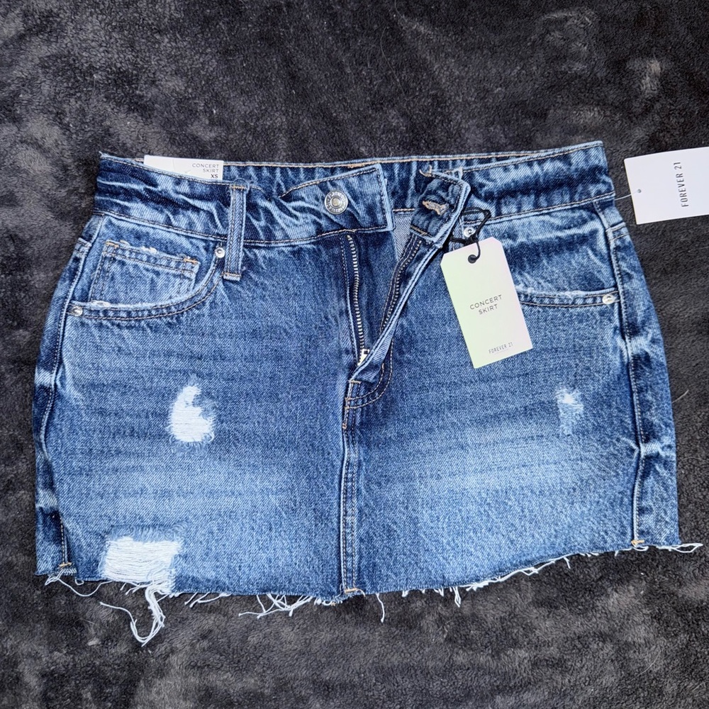 Concert Mini Jean Skirt